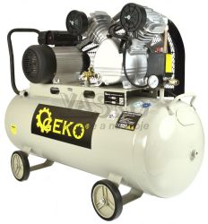 Kompresor olejov, 2-piestov, 3,0 kW, 390 l/min, vzdunk 100 litrov, GEKO