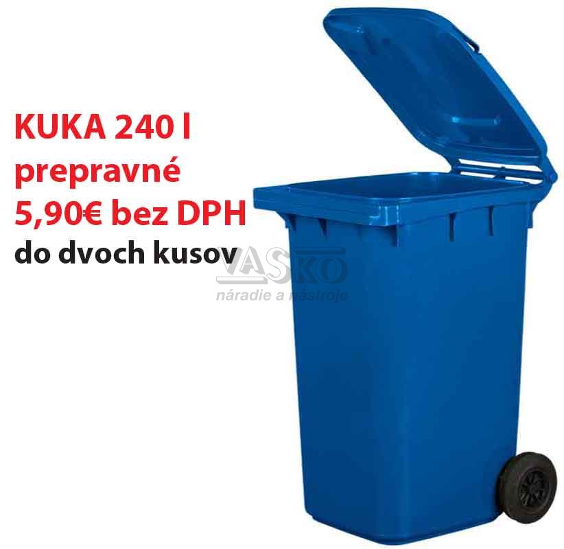 soul take down Spain KUKA - nádoba na odpad 240 l, plastová modrá | E-shop | Vasko náradie a  nástroje