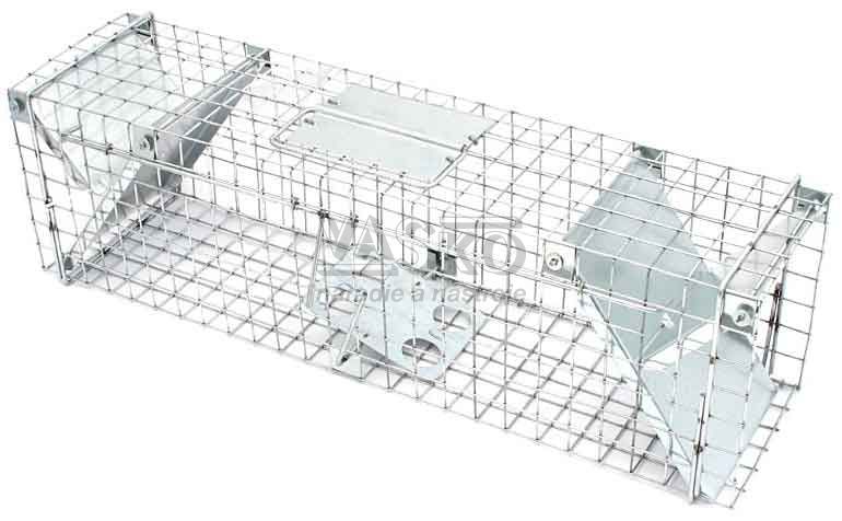Pasca na kuny, potkany a norky, 102x17x20cm, dvojvchodová, XL-TOOLS