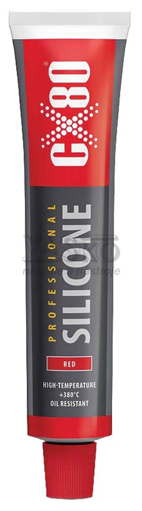 SILIKÓN PROFESIONAL do 380°C, 80 ml, červený s aplikátorom, na blistri