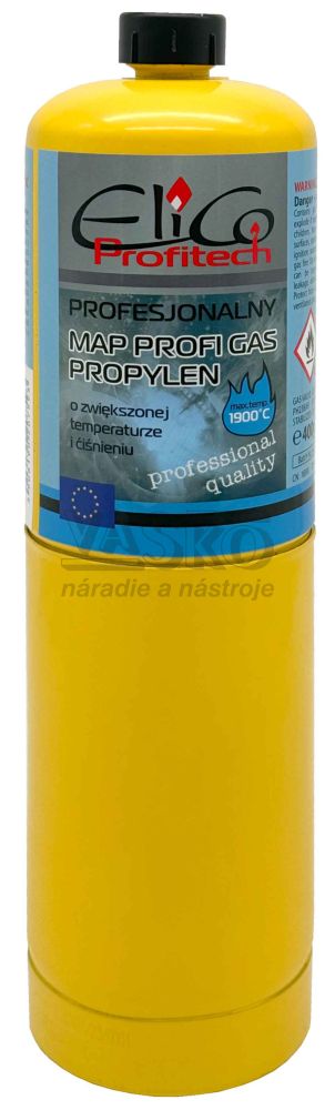 Kartuša MAPP s propylénom 400g, ventil 1"-20 UNF, ELICO