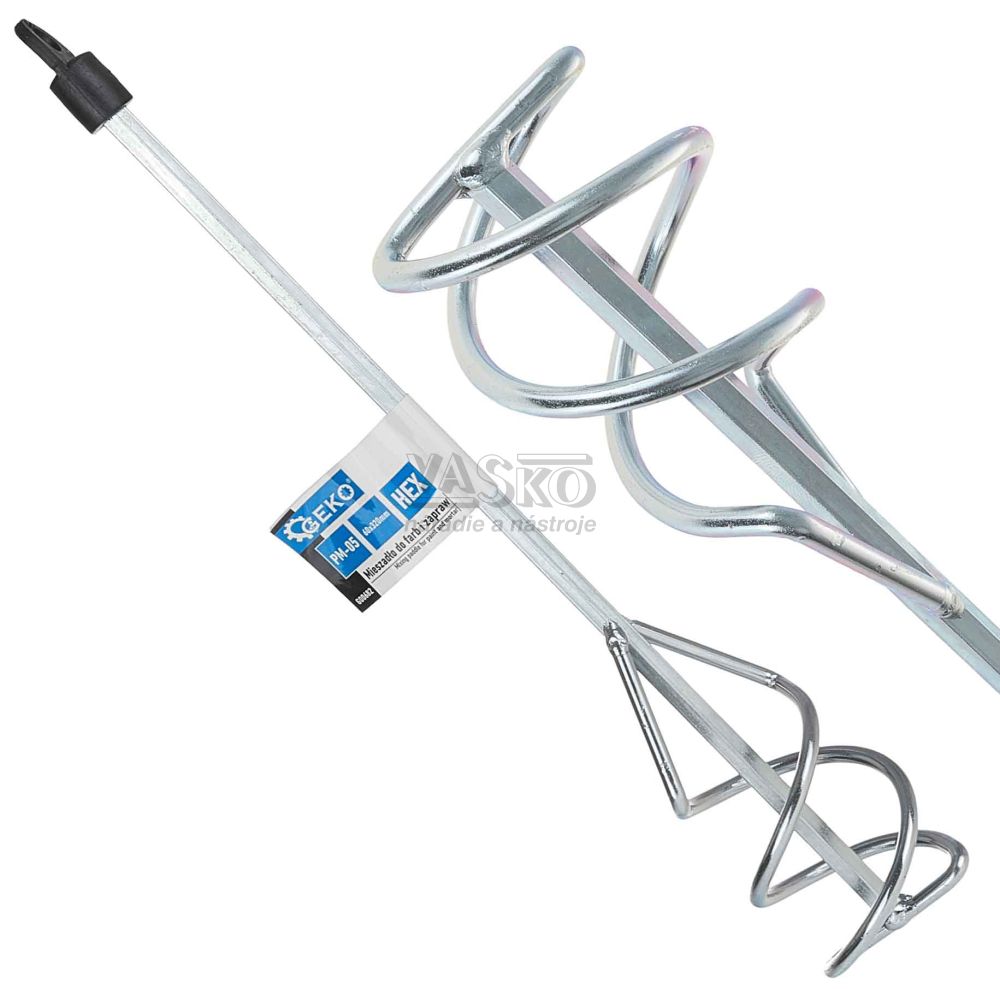 Miešadlo na farbu a stavebné hmoty 60x320 mm, upínanie 6-hran, GEKO