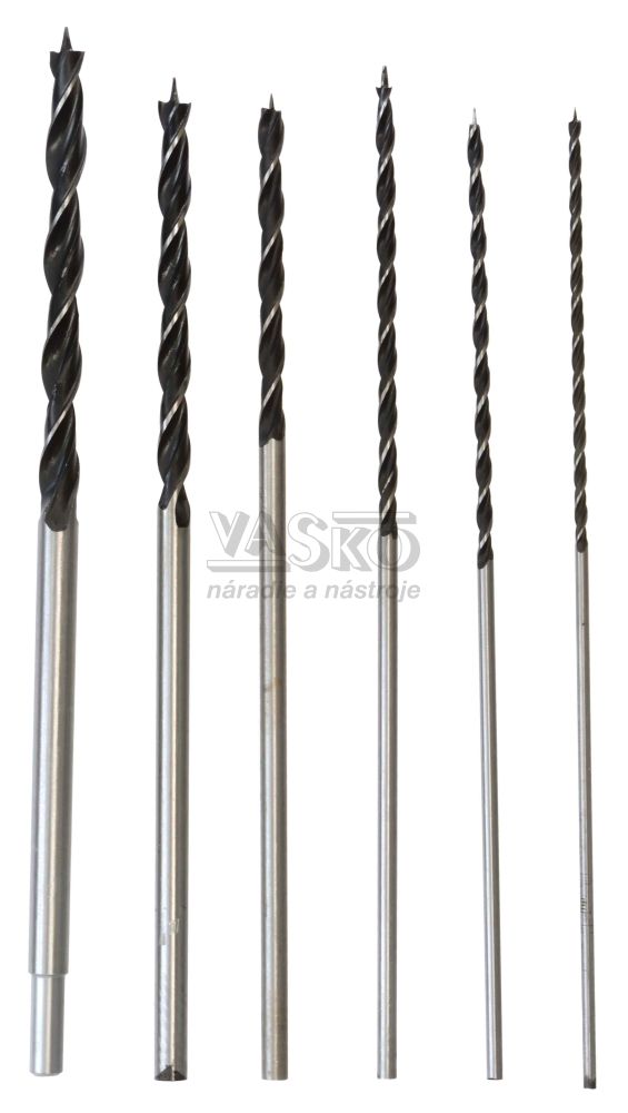 Sada vrtákov do dreva 4, 5, 6, 8, 10, 12 mm x 300 mm, 6-dielna, GEKO