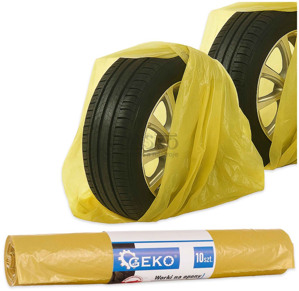 Vrecia na pneumatiky 100x100 cm, žlté, rolka 10ks, GEKO