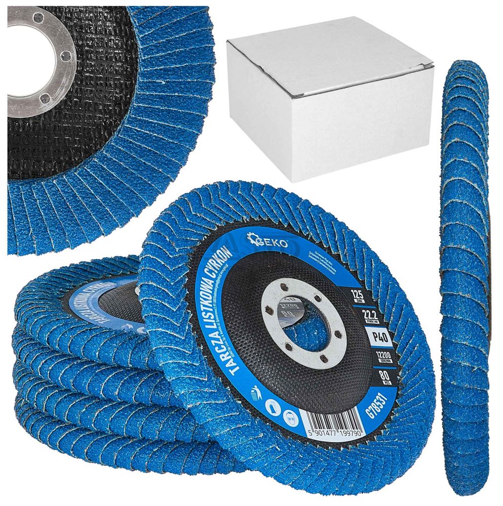 Brúsny lamelový kotúč na zvary 125 x 22,2 zrno 40 ZIRKON, GEKO