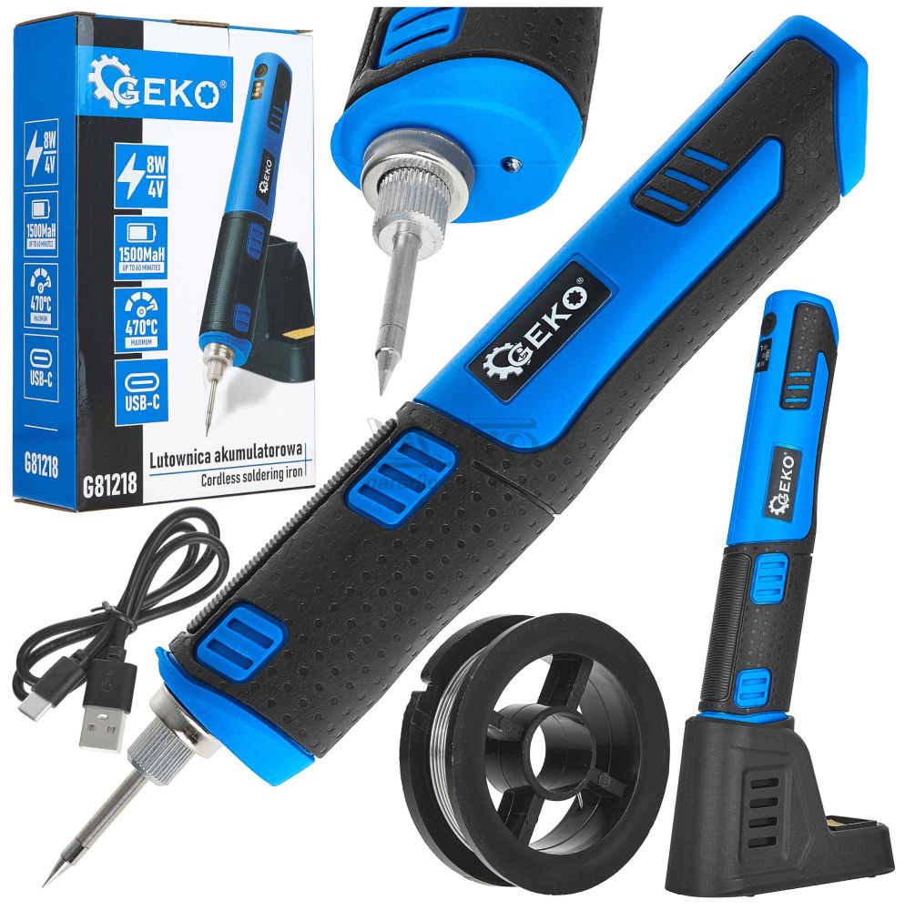 Akumulátorová spájkovačka 4V, 1.500mAh, 8W, GEKO
