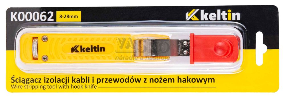 Nôž elektrikársky na odizolovanie káblov s ohnotou čepeľou 8-28 mm, KELTIM