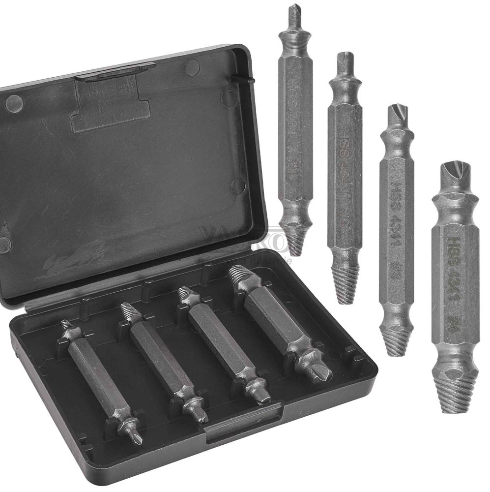 Sada vyťahovačov zalomených skrutiek 4-dielna, KELTIN