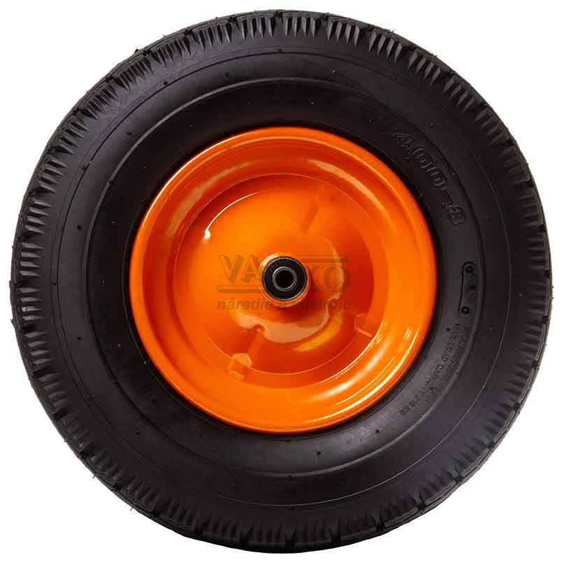 Nafukovacie koleso s ložiskami, otvor 10 mm, priemer 400 mm, šírka 90 mm, oranžové