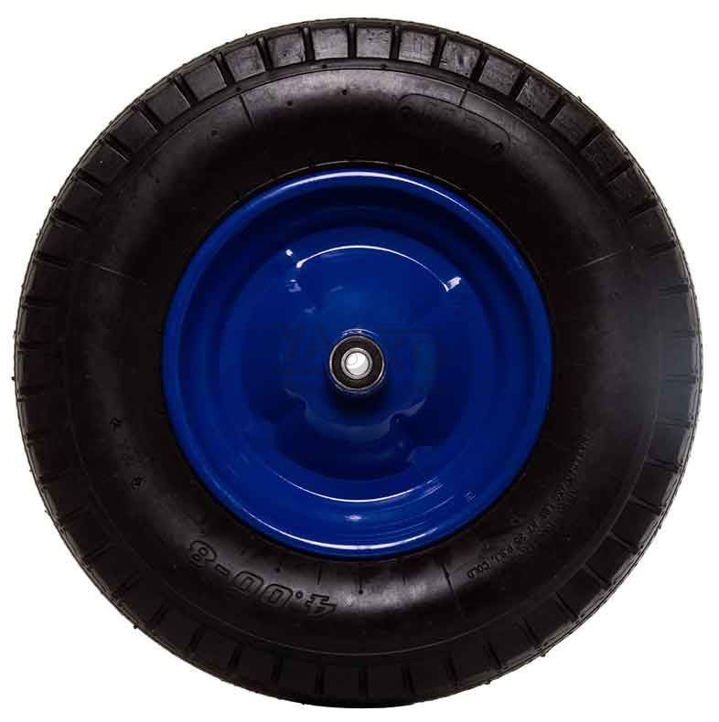 Nafukovacie koleso s ložiskami, otvor 10 mm, priemer 400 mm, šírka 90 mm, modré