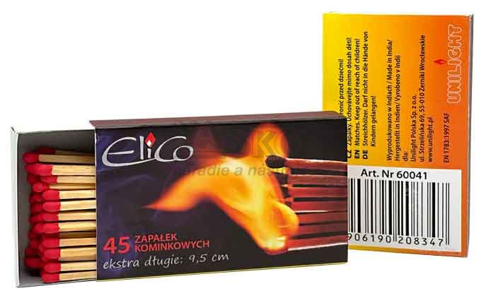 Krbové zápalky 95 mm, 45 ks, ELICO