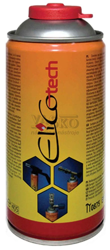 Plynová kartuša s propan-butanom 300 ml/175 g, pripojenie na závit 7/16", ELICO