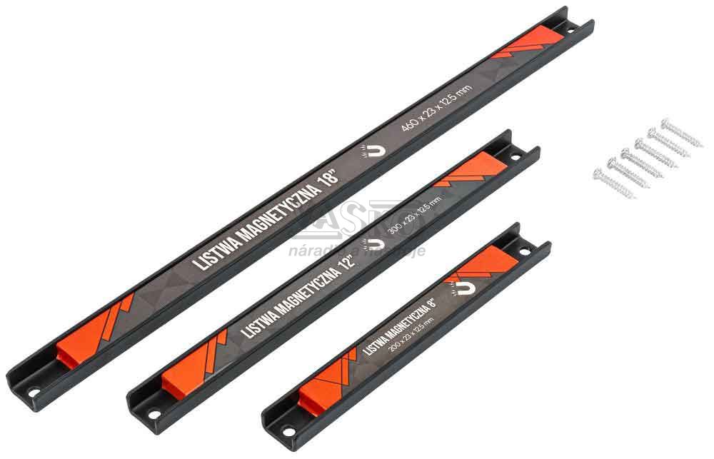 Sada magnetických líšt 20cm, 30cm, 46cm, PM-LM-3LT, POWERMAT