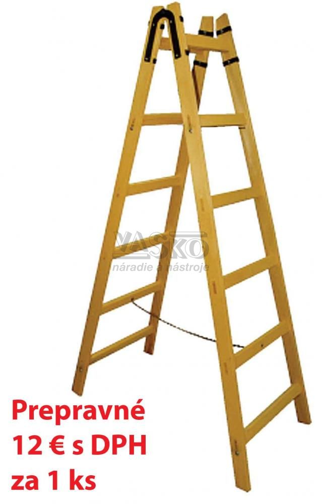 Rebrík drevený dvojdielny bez háèika 11- prieèkový, 365 cm