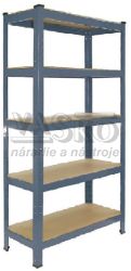 Kovov regl s policami z MDF dosky 1800 x 900 x 600 mm, nosnos police 300 kg, SOLID