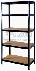 Kovov regl s policami z MDF dosky 1500 x 700 x 300 mm, nosnos police 150 kg, HOBBY