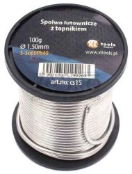 Spjka mkk Sn60Pb40, priemer 1,5 mm, 100 g, tavidlo SW26, XL-TOOLS