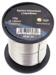 Spjka mkk Sn60Pb40, priemer 1,0 mm, 100 g, tavidlo SW26, XL-TOOLS