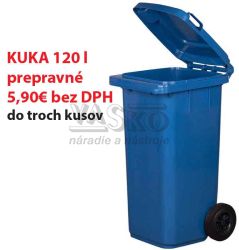 KUKA - ndoba na odpad 120 l, plastov modr