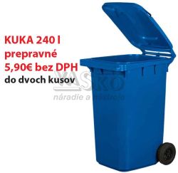 KUKA - ndoba na odpad 240 l, plastov modr