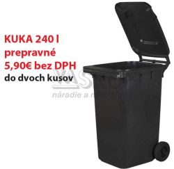 KUKA - ndoba na odpad 240 l, plastov ierna