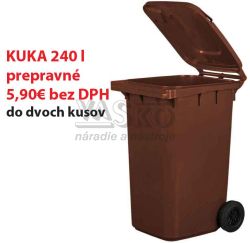 KUKA - nádoba na odpad 240 l, plastová hnedá