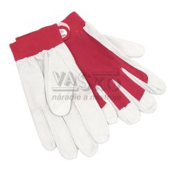 Rukavice MECHANIK NYLON - kozia koa, vekos 9, erven, XL-TOOLS 