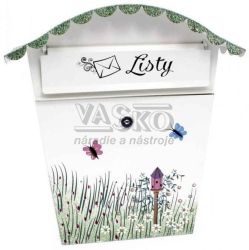 Poštová schránka s polkruhovou strieškou, motív lúka s kvetmi, XL-TOOLS