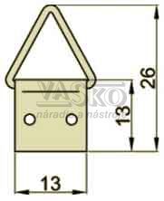 Zvesn oko pre rm obrazov . 2 13x13x26 mm, 100 ks