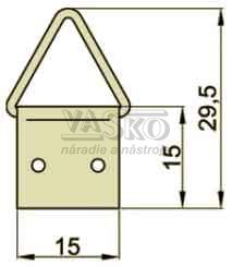 Zvesn oko pre rm obrazov . 3 15x15x29,5 mm, 100 ks