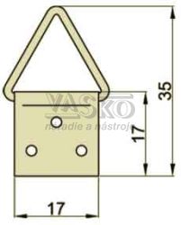 Zvesn oko pre rm obrazov . 4 17x17x35 mm, 100 ks