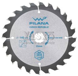 Plov kot s SK pltkami 140x1,9x20 zuby 24 WZ, PILANA
