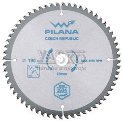 Plov kot s SK pltkami 190x2,2x20 zuby 60 WZ, PILANA