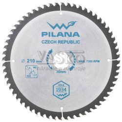Plov kot s SK pltkami 210x2,2x30 zuby 60 WZ, PILANA