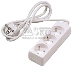 Kbel predlovac 3 zsuvky 5 m, 3 x 1,5 mm, POLMARK