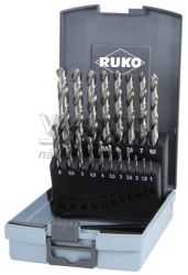 19-d. sada vrt�kov do kovu 1-10 mm, vybrusovan�, plastov� krabi�ka, RUKO