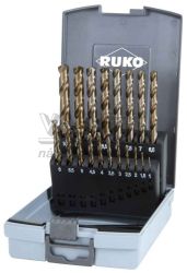 19-d. sada vrt�kov do kovu 1-10 mm, kobaltov�, plastov� krabi�ka, RUKO