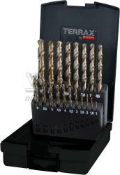 19-d. sada vrt�kov do kovu 1-10 mm, kobaltov�, plastov� krabi�ka, TERRAX