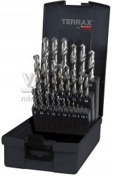 25-dielna sada vrt�kov do kovu 1-13 mm, vybrusovan�, plastov� krabi�ka, TERRAX