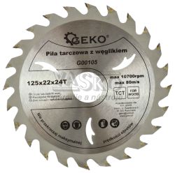 P�lov� kot�� s SK pl�tkami 125x1,8x22 zuby 24 , GEKO
