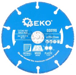 Rezn� kot�� na drevo, drevotriesku, plast a s�drokart�n 125 x 22,2 mm, GEKO