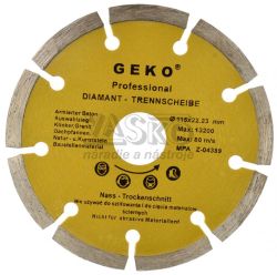 Diamantov kot segmentov 115 x 22 x 1,9 mm, GEKO