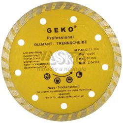 Diamantov kot TURBO 115 x 22 x 1,9 mm, celistv segment, GEKO