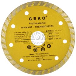 Diamantový kotúč TURBO 115 x 22 x 1,9 mm, celistvý segment, GEKO Diamantový kotúč TURBO 115 x 22 x 1,9 mm, celistvý segment, GEKO