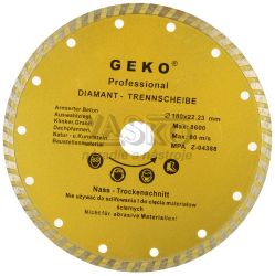 Diamantový kotúč TURBO 180 x 22 x 2,9 mm, celistvý segment, GEKO Diamantový kotúč TURBO 180 x 22 x 2,9 mm, celistvý segment, GEKO