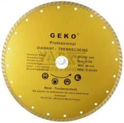 Diamantový kotúč TURBO 300 x 32 mm, celistvý segment, GEKO