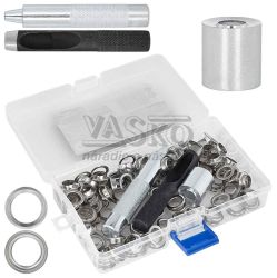 Sada nitovacích očiek priemer 10 m na plachty s nitovacím zariadením, 100-dielna, GEKO Sada nitovacích očiek priemer 10 m na plachty s nitovacím zariadením, 100-dielna, GEKO