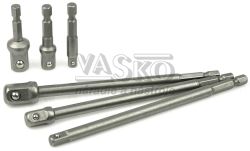 Sada krtkych a dlhch adaptrov 1/4 "3/8" 1/2" 4HRAN-6HRAN, 6-dielna, GEKO