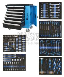 Skrinka na nradie so 7 zsuvkami, vybaven nradm 243 dielov, GEKO