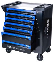 Dielensk� voz�k na n�radie so 7 z�suvkami, n�radie- 258 dielov, 850x450x950 mm, GEKO